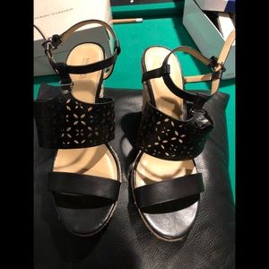 Michael Kors Black wedge Heel, strap, size 10